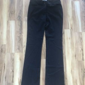 Womens Black Pinstriped Dress Pants